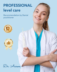 IPX7 waterproof symbol with toothbrush and charging base