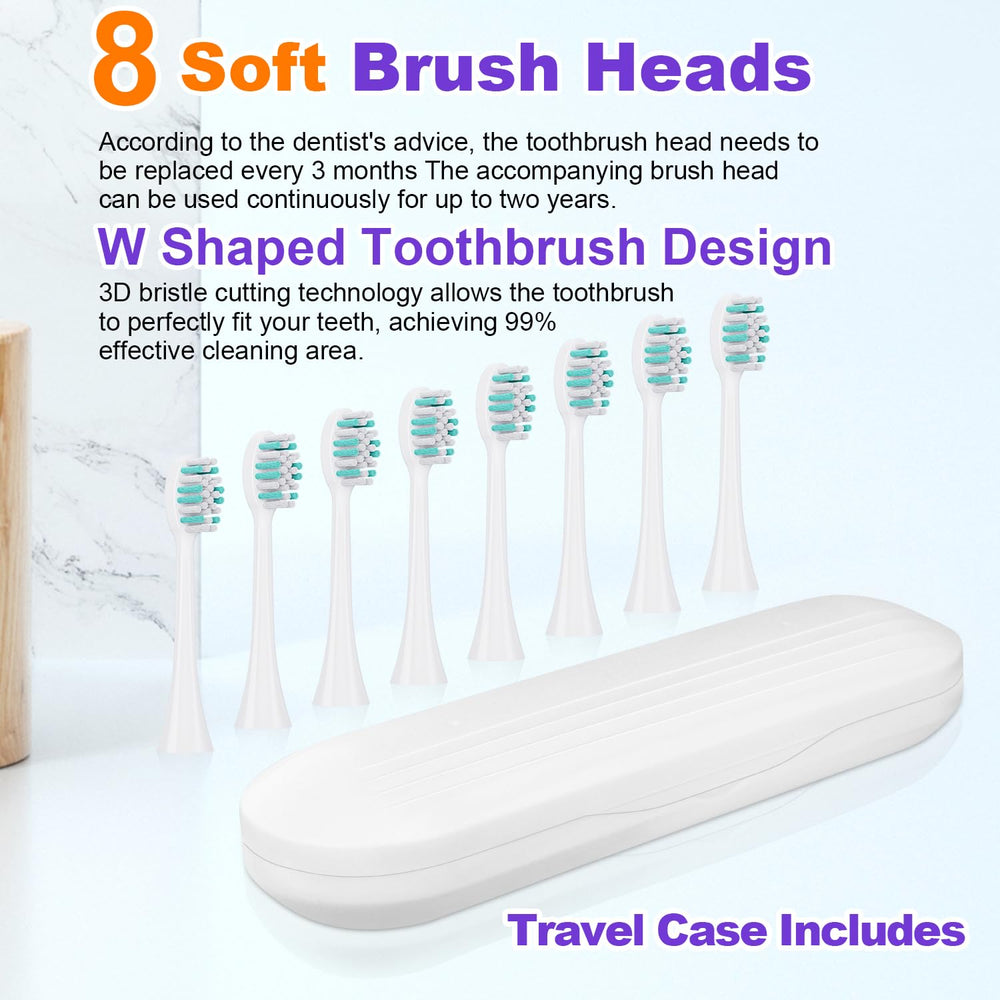 Mode indicators and timer on the toothbrush