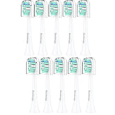 White 10-pack Philips Sonicare replacement heads – front view