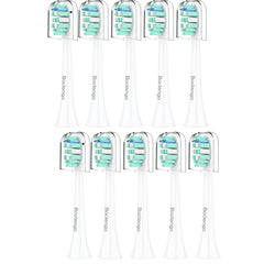 White 10-pack Philips Sonicare replacement heads – front view