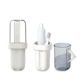 2-in-1 toothbrush travel case with leak-proof tray closed