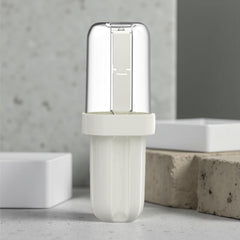 Cap used as rinse cup attached to travel case