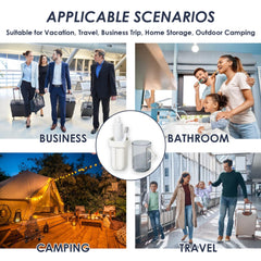 All-in-one travel case and rinse cup ready for travel