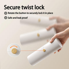 Stable button lock switch on travel toothbrush case