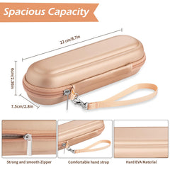 Interior showing elastic strap securing toothbrush