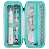 Exterior view of white toothbrush travel case