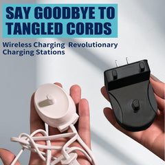 Charger showing universal compatibility with Oral-B PRO 3, Vitality Pro, Genius X and more