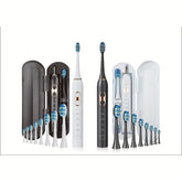 Premium black electric toothbrush with 42,000 VPM motor