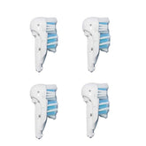 4-pack sensitive replacement electric toothbrush heads with dual-clean rotating design