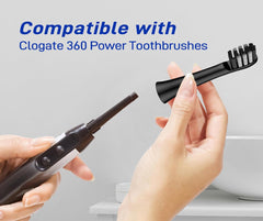 Packaging of Colgate 360 replacement heads black 10-pack