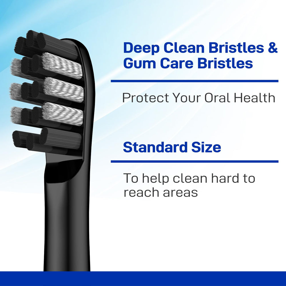 Close-up of extra soft bristles and floss-tip bristles