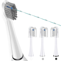 Toothbrush replacement heads SF01–SF04 white 3-pack packaging