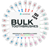 120-pack of toothbrushes with cover caps, individually wrapped