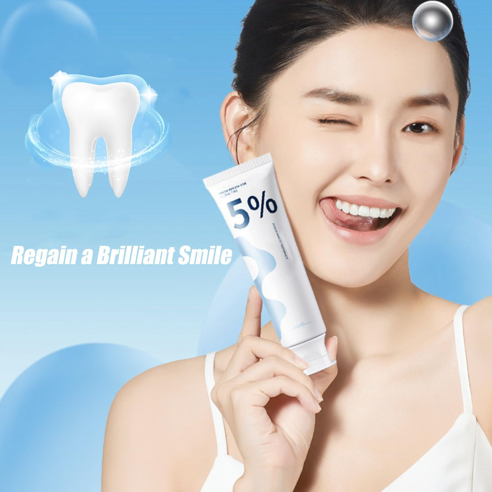 Close up of nano hydroxyapatite particles in toothpaste