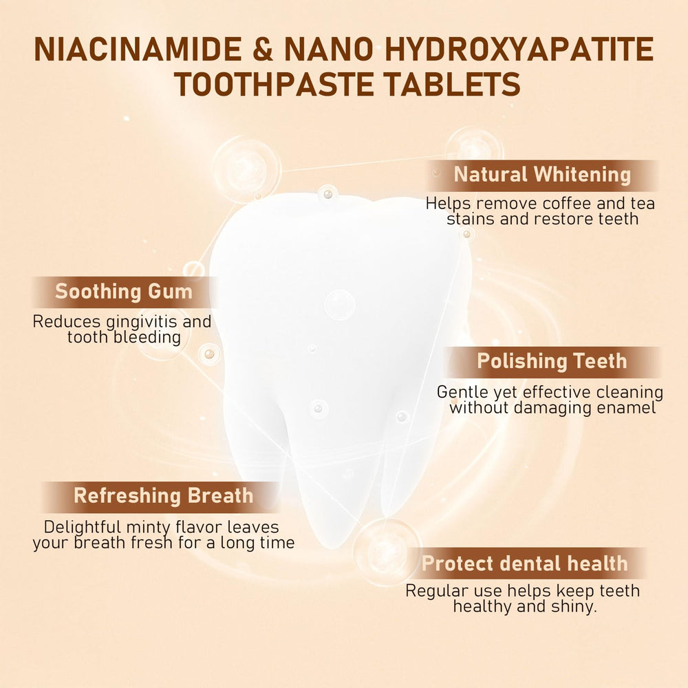 Fluoride-free toothpaste tablets designed for sensitive teeth