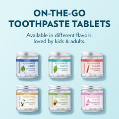 Zero-waste glass jar packaging for toothpaste tablets