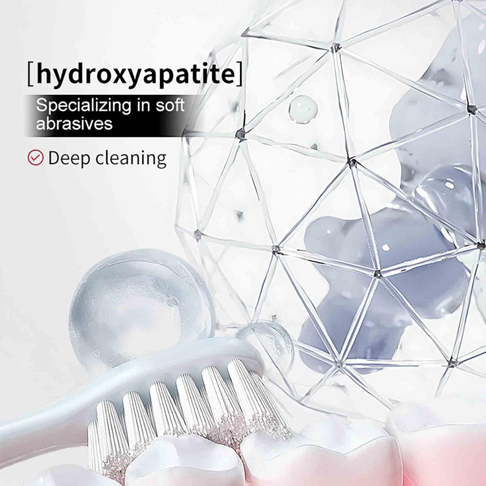 Close-up of nano hydroxyapatite toothpaste texture