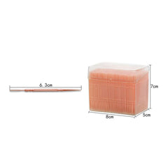Soft plastic double-head interdental toothpick in orange