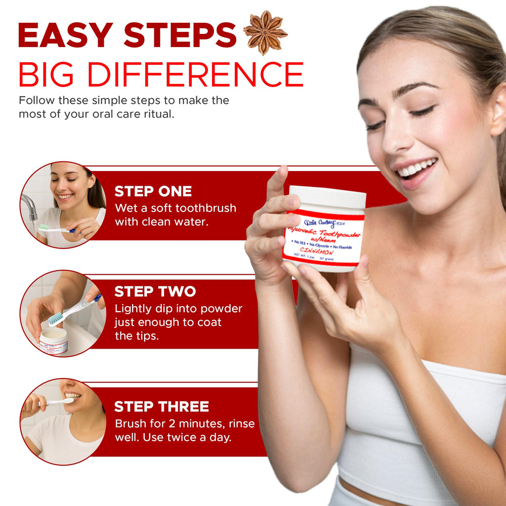 Ginger Lemongrass flavor label on tooth powder
