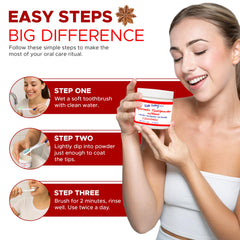 Ginger Lemongrass flavor label on tooth powder