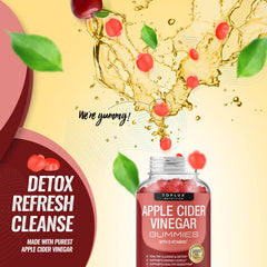 Toplux ACV Gummies texture close-up demonstrates chewable, tasty alternative to liquid vinegar.