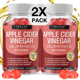 Toplux Apple Cider Vinegar Gummies bottle on counter for easy digestion support.