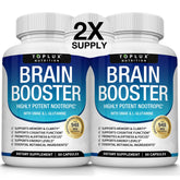 Toplux Brain Supplement bottle and capsules