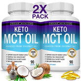 Toplux Keto MCT oil capsules bottle shows convenient energy support for daily keto