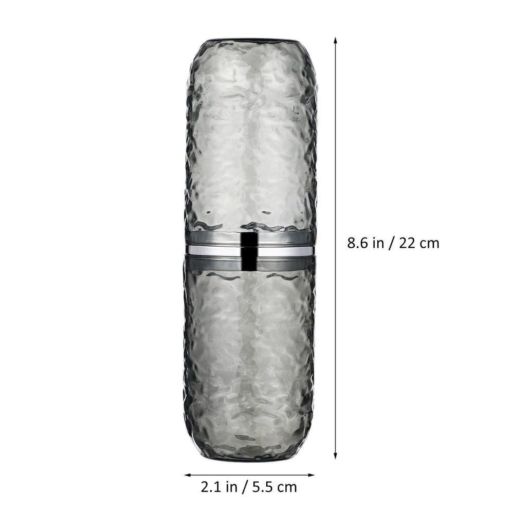 Transparent toothbrush holder with lid for durable storage