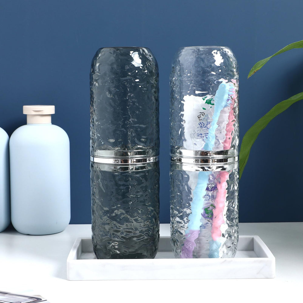 Clear toothbrush storage case for home and travel