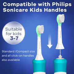 Compatible replacement heads for Philips Sonicare for Kids