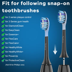Compatibility overview showing Toptheway heads fit many Philips Sonicare handles.