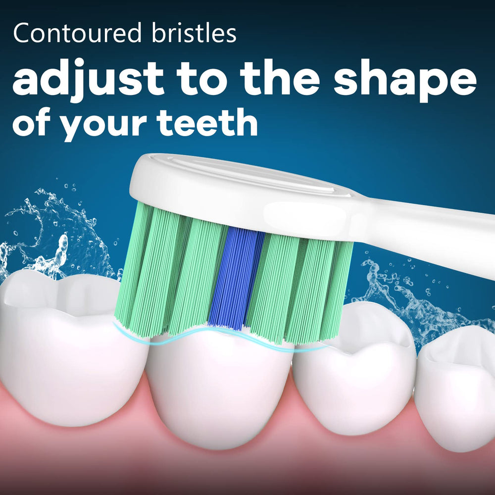 Blue warm-indicator bristles showing when to replace the brush head
