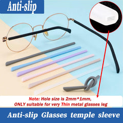 TORWOL Anti-Slip Silicone Eyeglass End Tips Black
