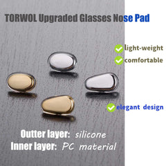 TORWOL oval nose pads in grey, 12x7 mm