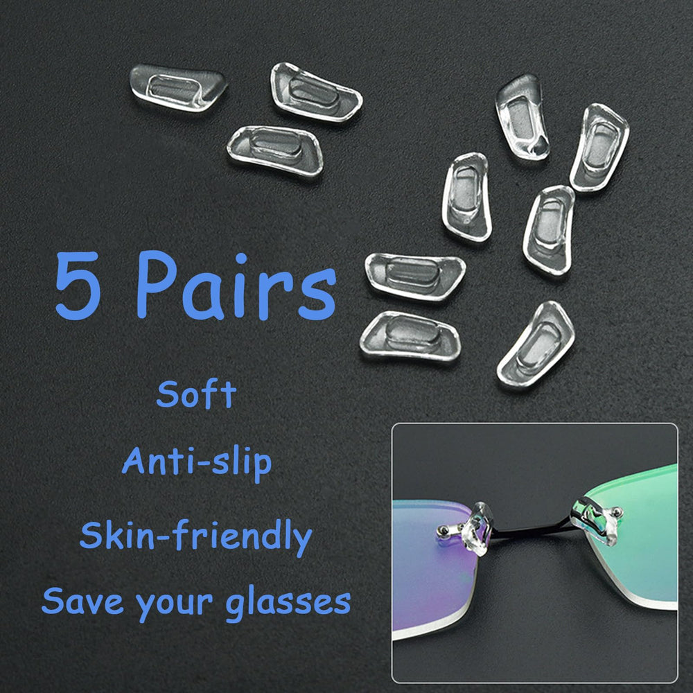 Glasses with TORWOL replacement nose pads installed