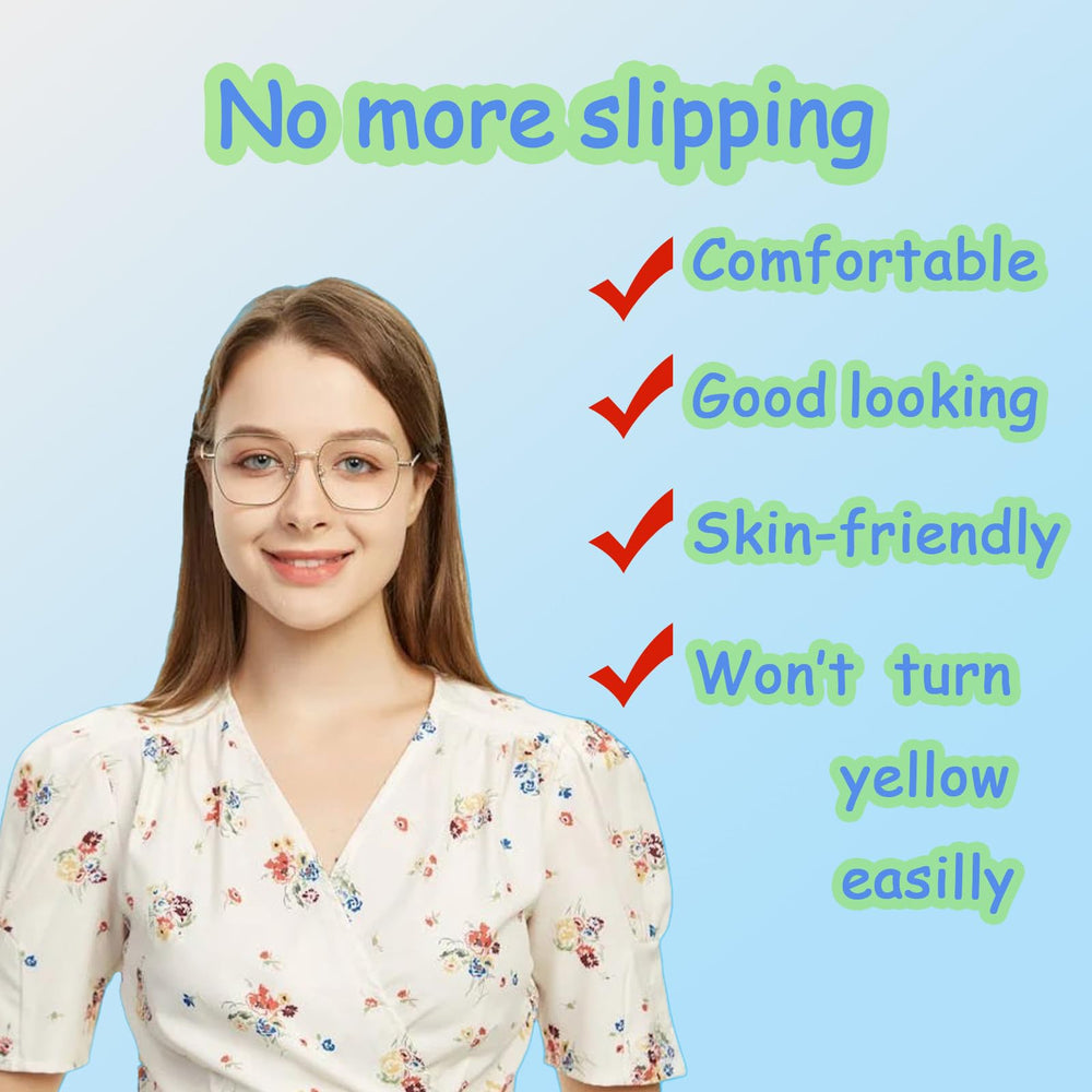 TORWOL 5-pair set of clear silicone nose pads for glasses