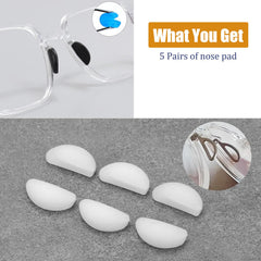 Product specs: 13x6.5mm, 4mm thick, 0.3g silicone nose pad