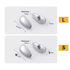 TORWOL nose pads package contents: two pairs, screws and screwdriver