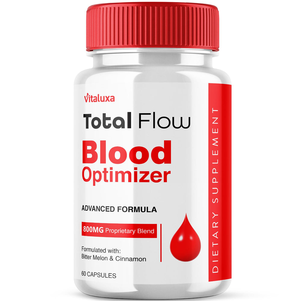 Total Flow Blood Balance bottle on white background