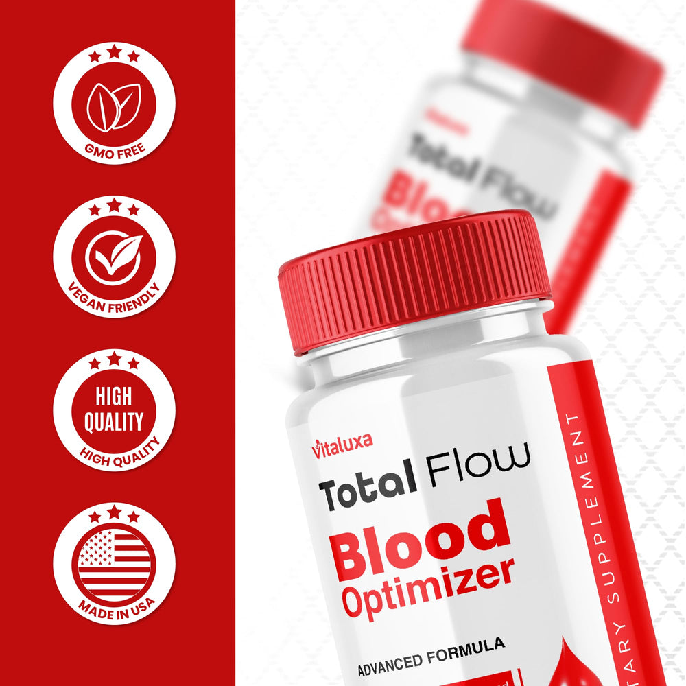 Serving suggestion showing two Total Flow capsules