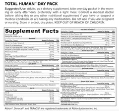 Total Human day and night vitamin packs box front view