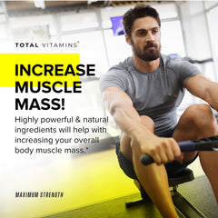 TOTAL VITAMINS Testosterone Booster two-pack highlights value and ongoing fitness support.