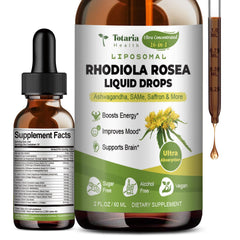 Totaria 16-in-1 liposomal rhodiola tincture bottle front view