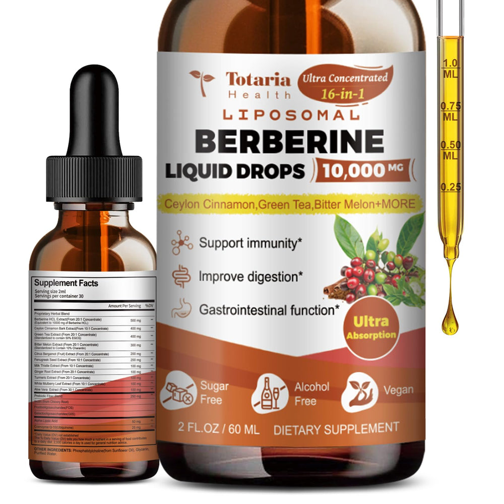 Totaria Berberine Supplement bottle and label