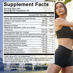 Lifestyle shot featuring Totaria Cortisol Drops with a glass of water