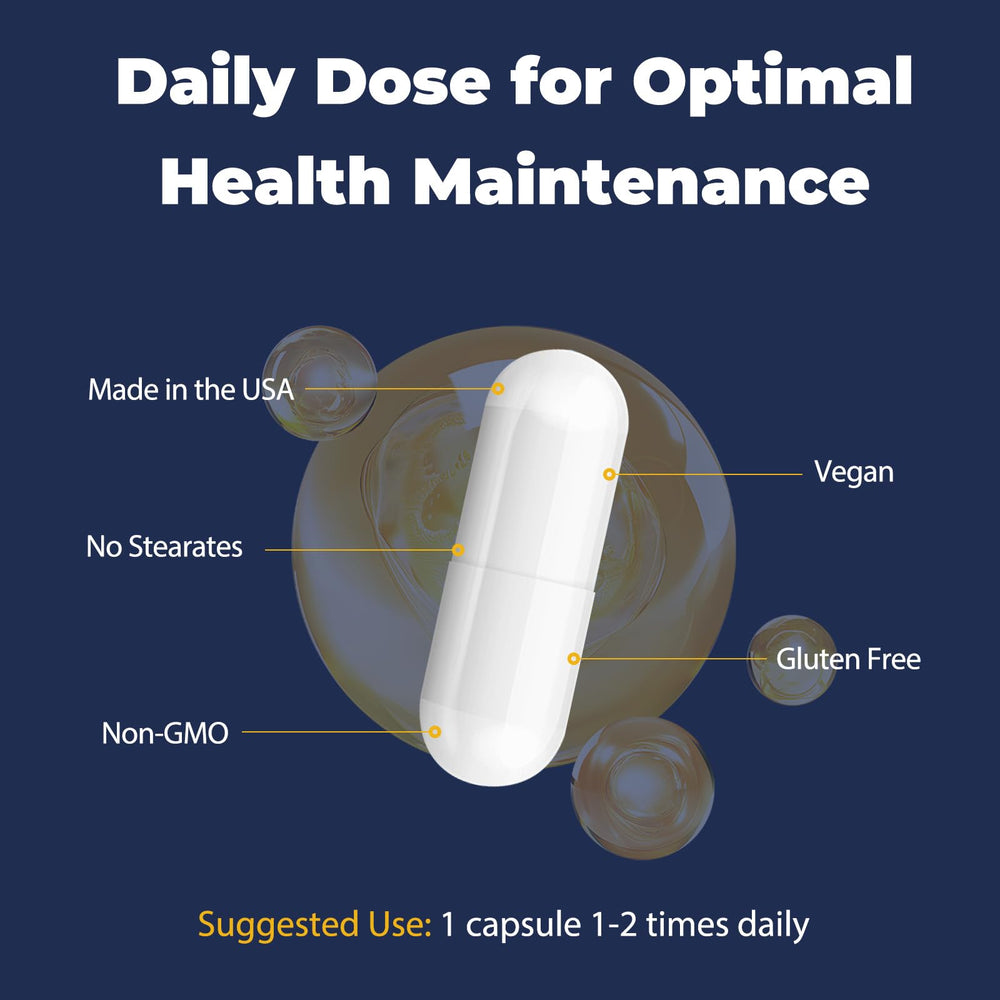 Totaria cortisol supplement contains 120 vegan capsules.