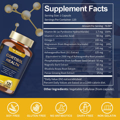 Totaria cortisol supplement packaging and bottle.