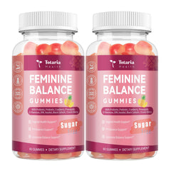 Totaria feminine balance gummies bottle on display