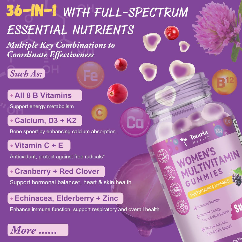 Totaria grape multivitamin gummy close-up highlighting chewable texture